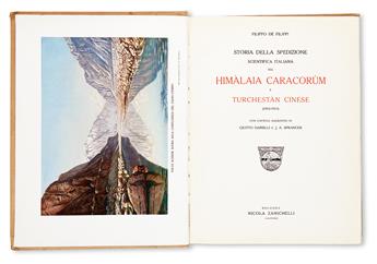 TRAVEL  FILIPPI, FILIPPO DE. Storia della Spedizione Scientifica Italiana nel Himàlaia Caracorùm e Turchestàn Cinese (1913-1914).  1924